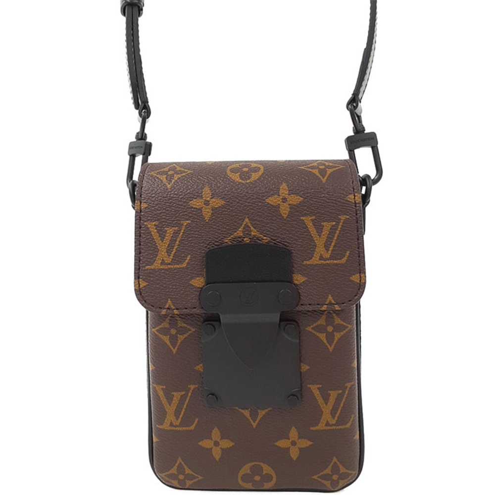 Louis Vuitton Macassar S Lock Vertical Wearable Wallet Black